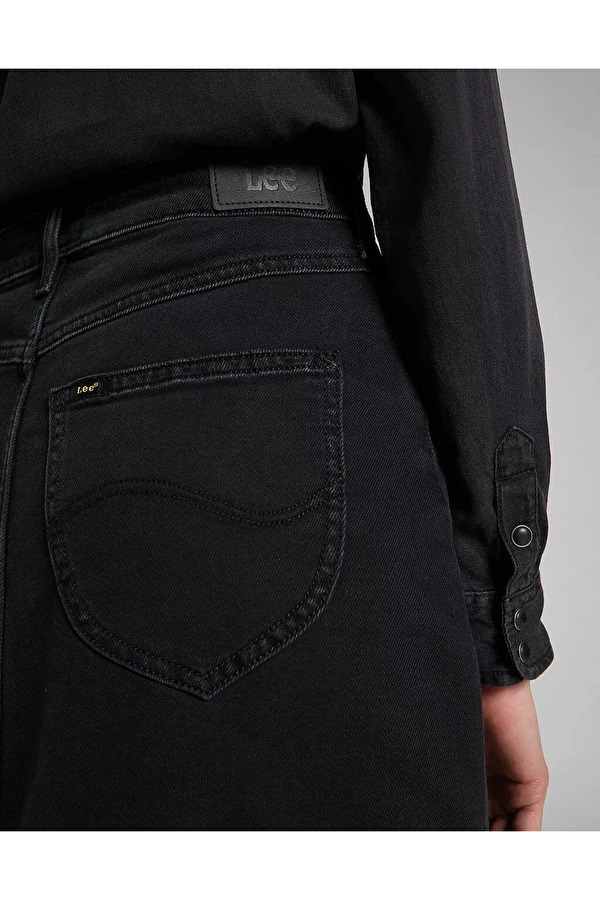 Спідниця джинсова LEE Ultra Long Split Skirt Slim Fit (L38LOKSS) Чорний