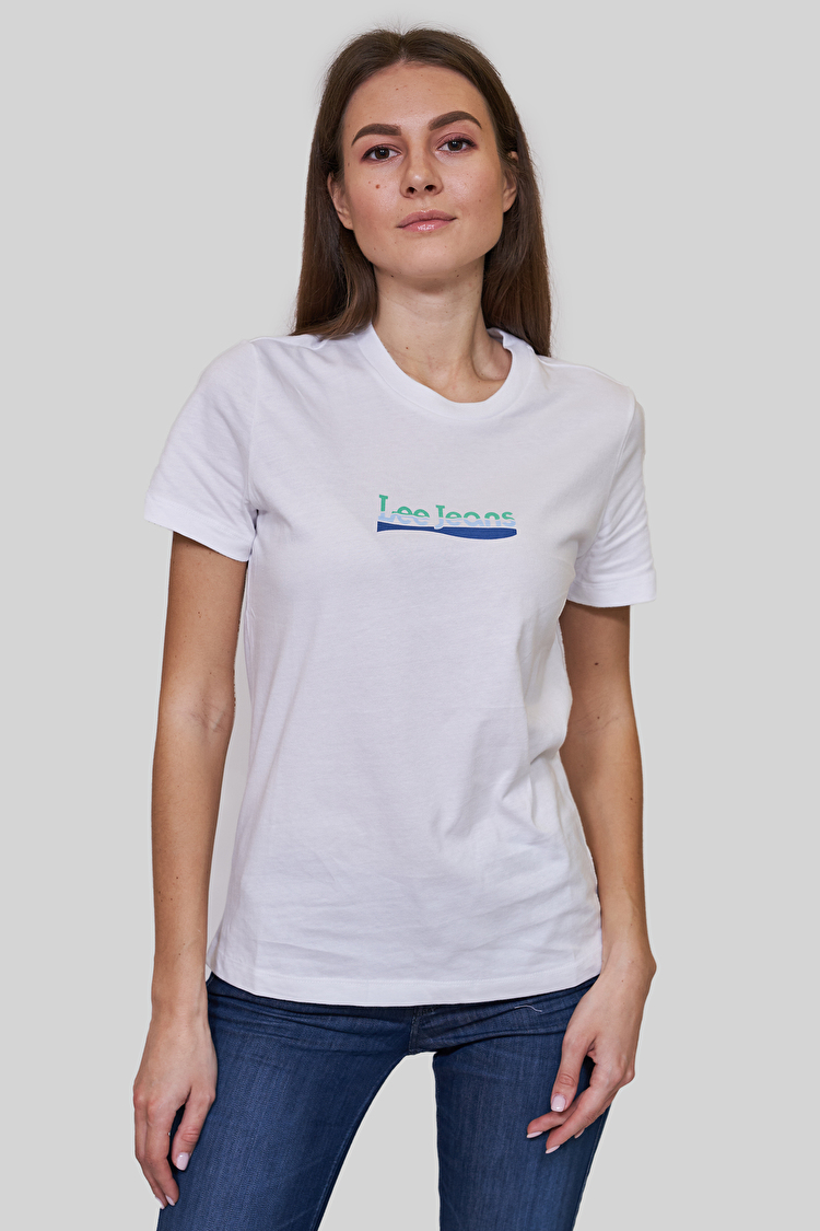 Футболка LEE Slim Logo Tee Slim Fit (L44NEPLJ) Белый