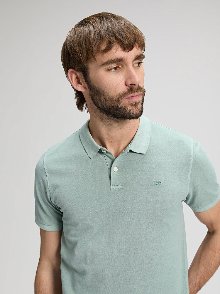 Поло LEE GARMENT DYE POLO Regular Fit (112376465) Зелений