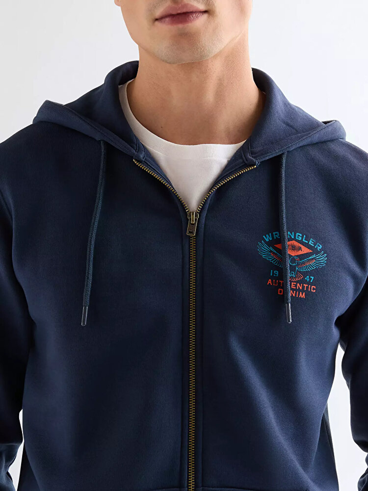 Худі на блискавці Wrangler GRAPHIC ZIP HOODIE Regular Fit (112378029) Чорний