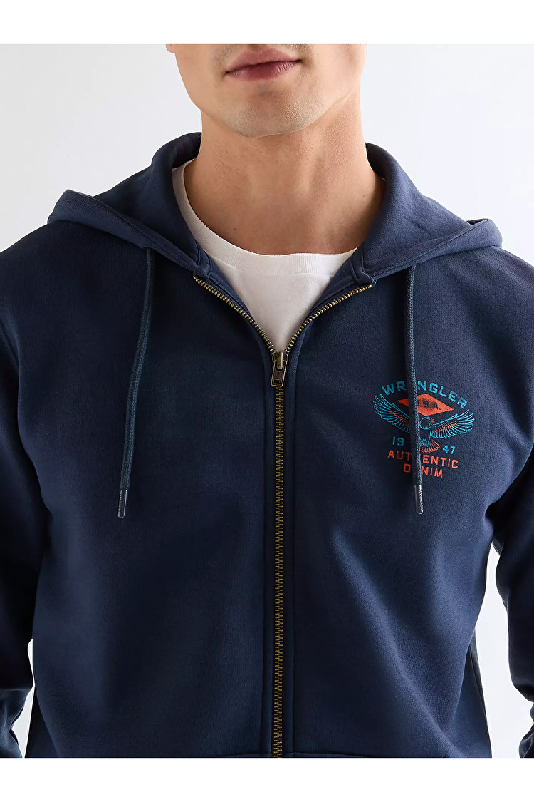 Худі на блискавці Wrangler GRAPHIC ZIP HOODIE Regular Fit (112378029) Чорний