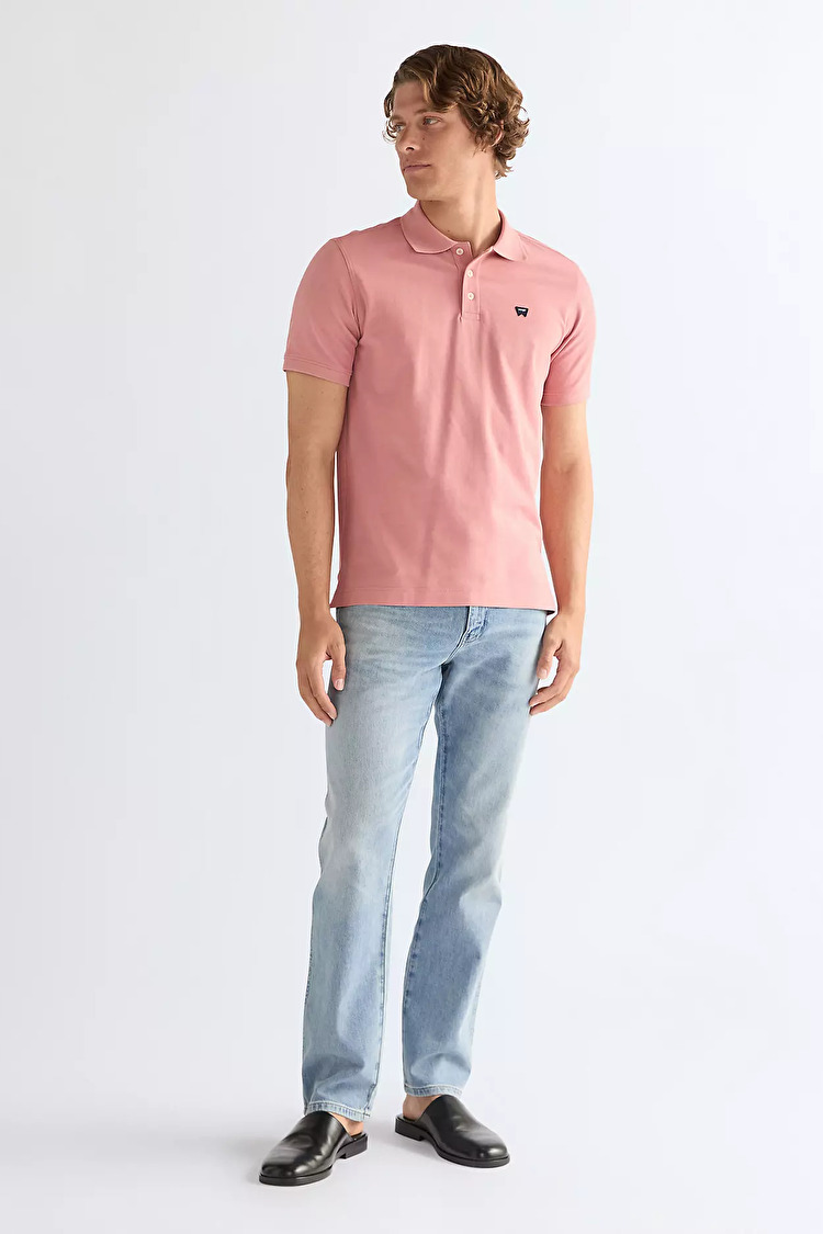 Поло Wrangler Polo shirt Regular Fit (112378002) Рожевий