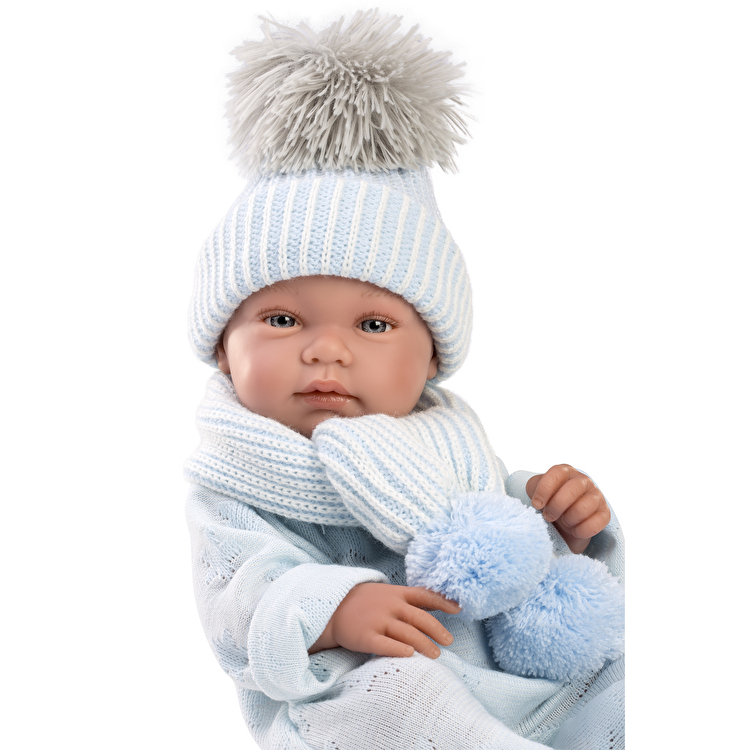 Пупс Tino 43 cm Toquilla Bambi Azul 43 см LLORENS (84337)