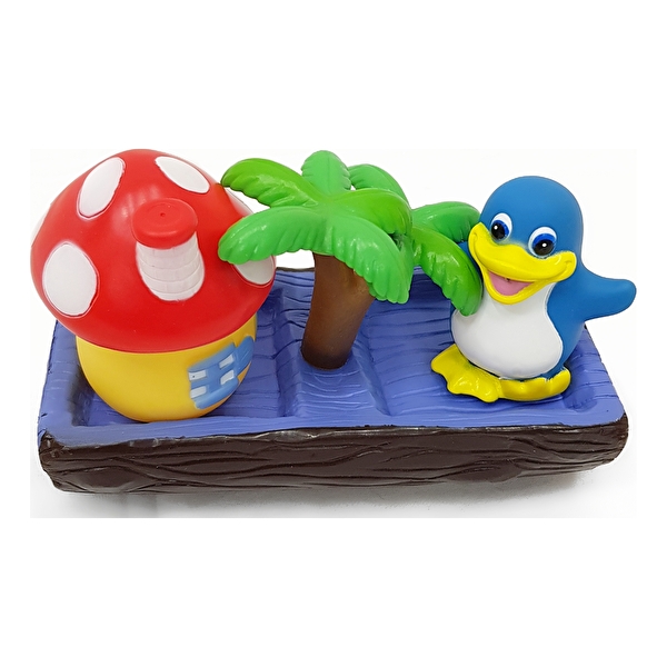 Іграшка для ванної кімнати `Пінгвін з домівкою`. LONG KEY (103HX99PB)
