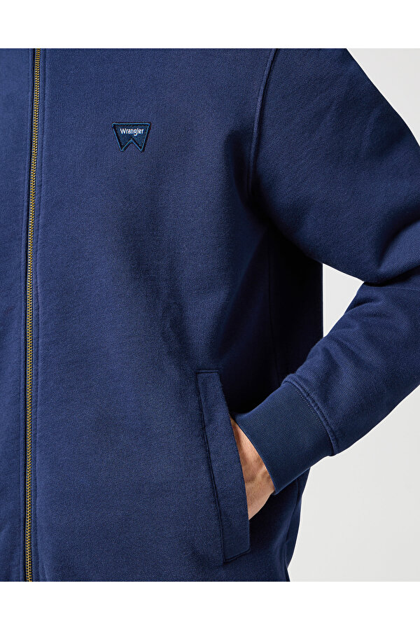 Кофта Wrangler Funnel Neck Zip Regular Fit (112350547) Синий