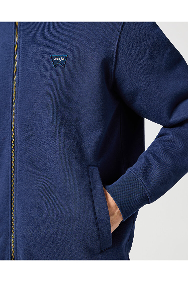 Кофта Wrangler Funnel Neck Zip Regular Fit (112350547) Синий Голубой