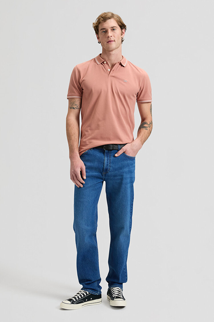 Поло LEE Pique Polo Regular Fit (112376515) Рожевий