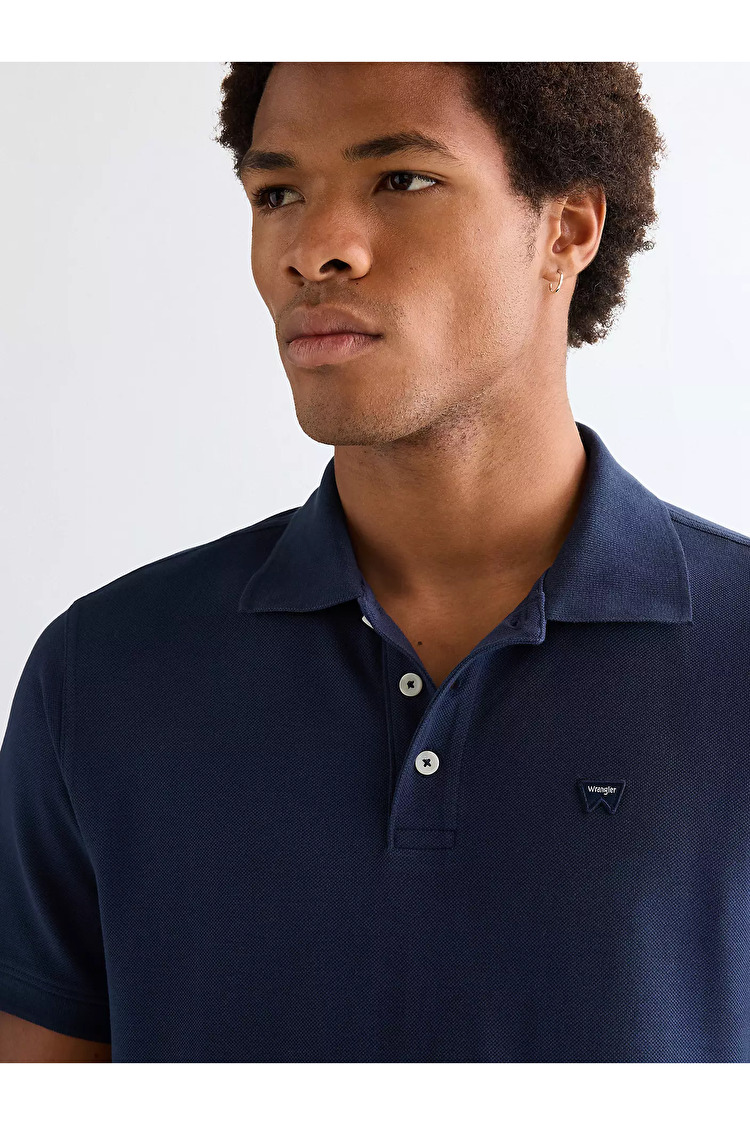 Поло Wrangler Polo shirt Regular Fit (112377978) Голубой