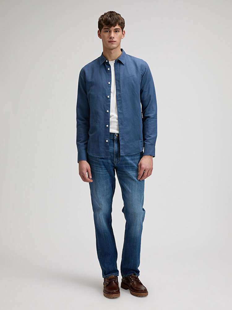 Сорочка LEE LEE SHIRT Regular Fit (112376544) Синій