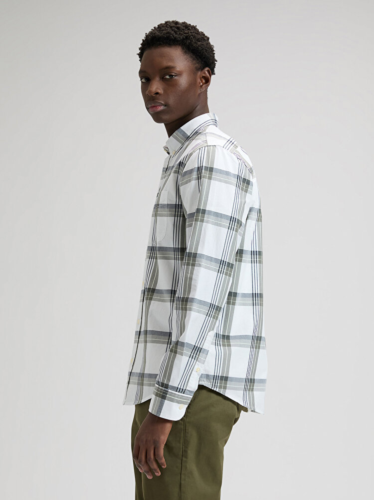 Сорочка LEE Lee Button Down Regular Fit (112376563) Оливковий