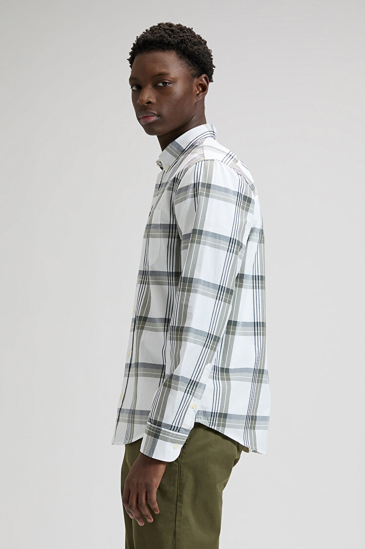 Рубашка LEE Lee Button Down Regular Fit (112376563) Оливковый