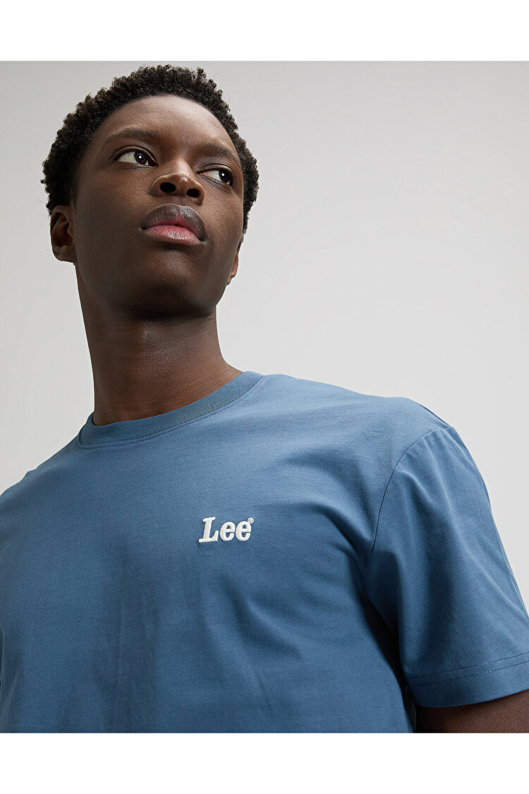 Футболка LEE SS SMALL LOGO TEE Relaxed Fit (112376433) Блакитний