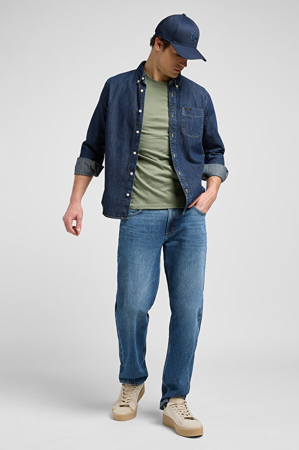 Рубашка джинсовая LEE Lee Button Down Regular Fit (112370702) Синий