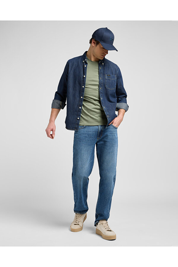 Сорочка джинсова LEE Lee Button Down Regular Fit (112370702) Синій