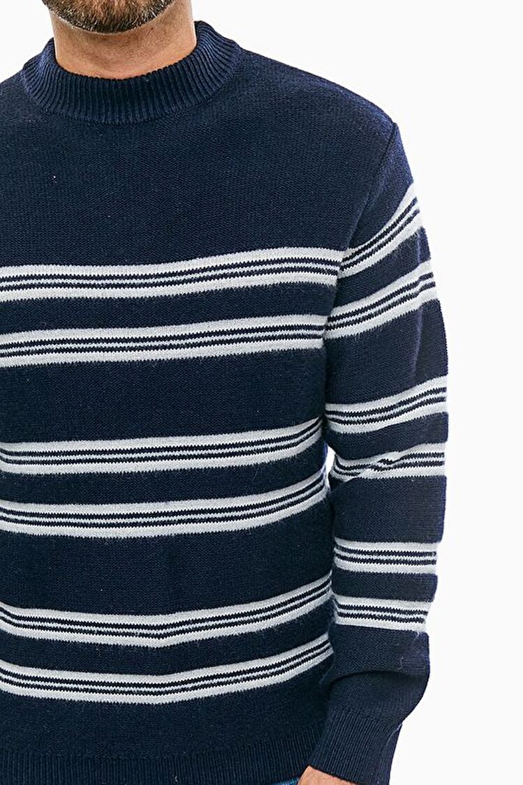 Джемпер LEE Striped Crew Knit Regular Fit (L83HLHSJ) Темно-синій
