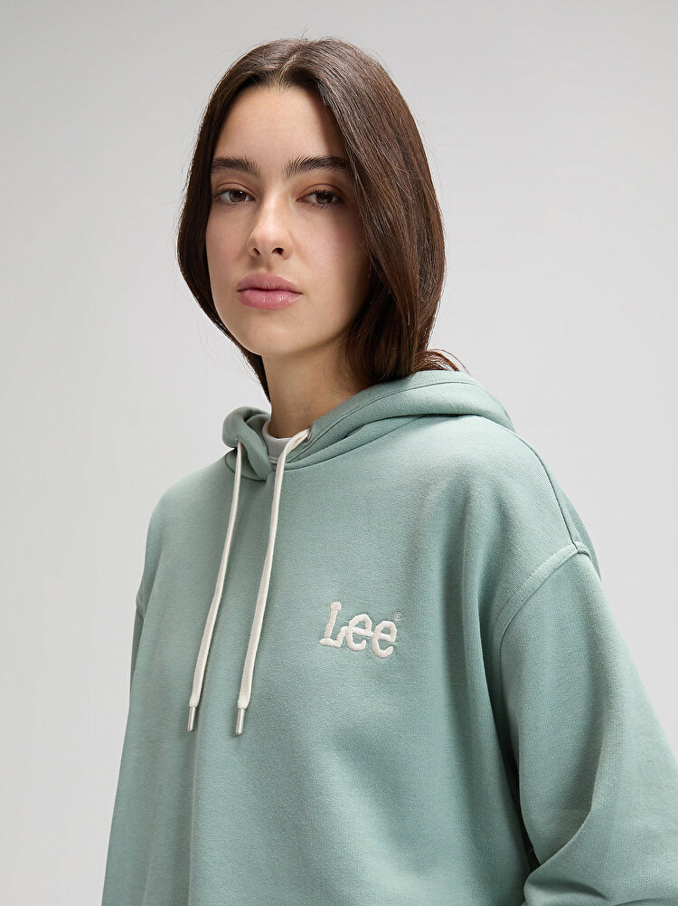 Худи LEE Essential Hoodie Relaxed Fit (112376980) Зеленый