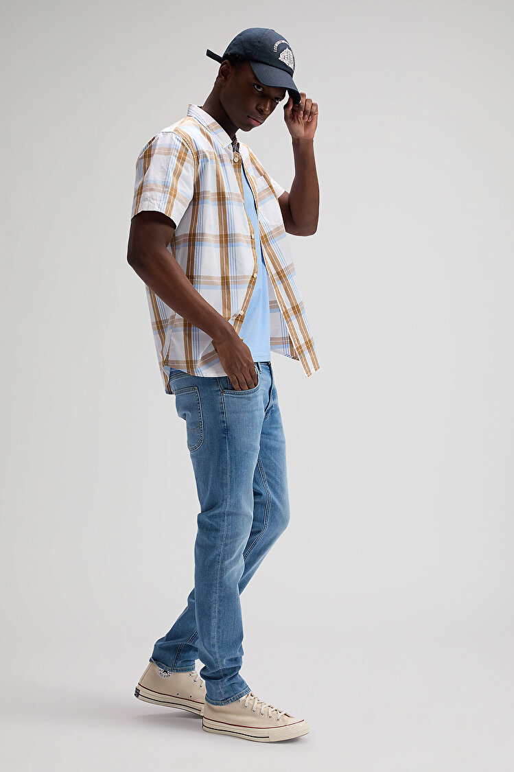 Футболка LEE SS PATCH LOGO TEE Regular Fit (112376472) Блакитний