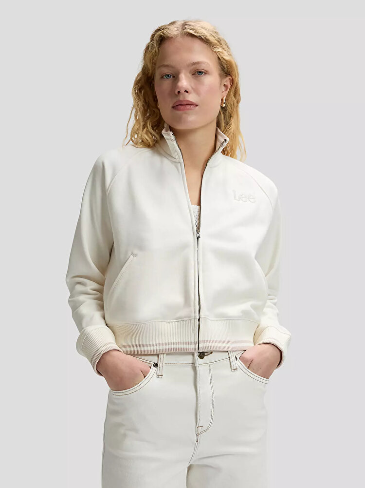 Свитшот на молнии LEE ZIP UP Relaxed Fit (112376983) Белый