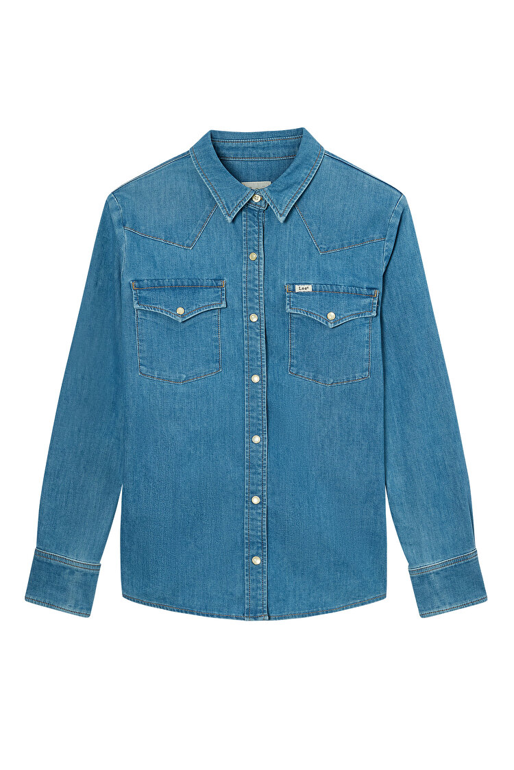 Сорочка LEE Regular Western Shirt Regular Fit (112378745) Блакитний