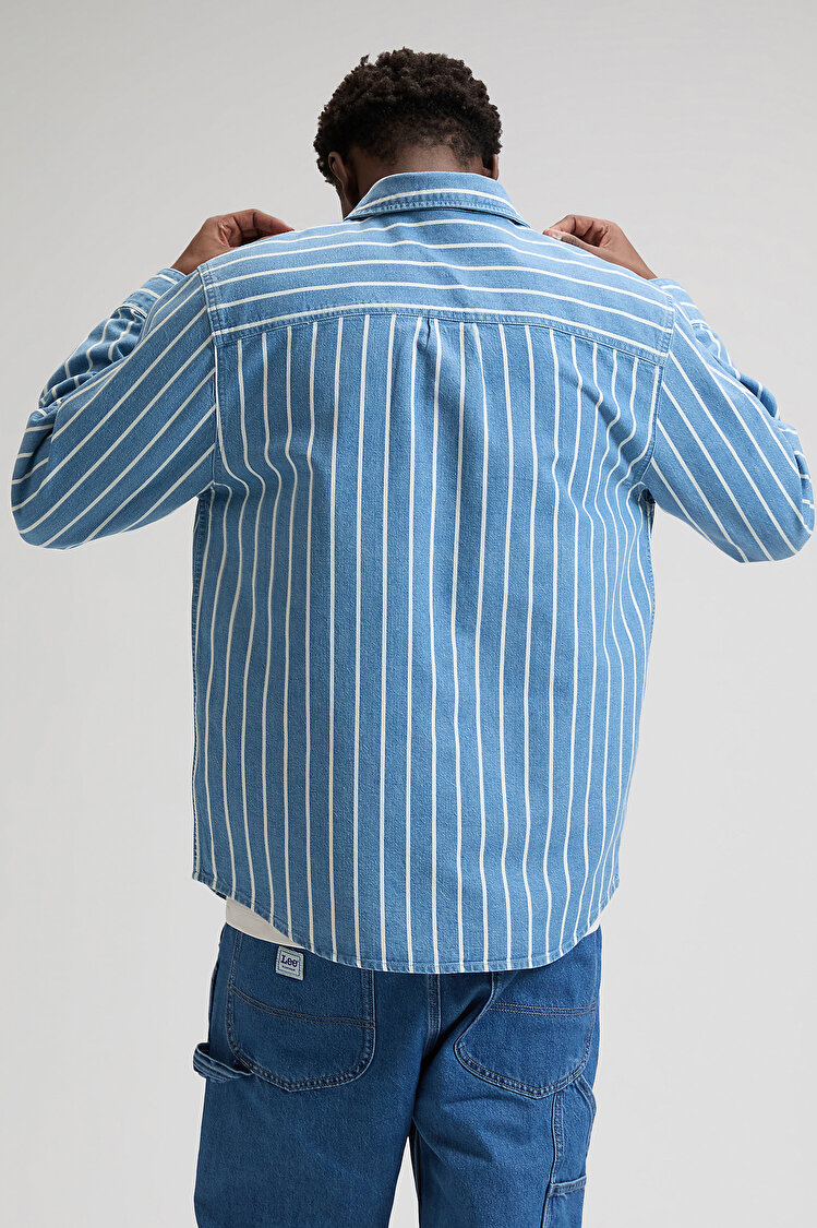 Рубашка LEE WORKWEAR BUTTON DOWN Relaxed Fit (112376596) Голубой