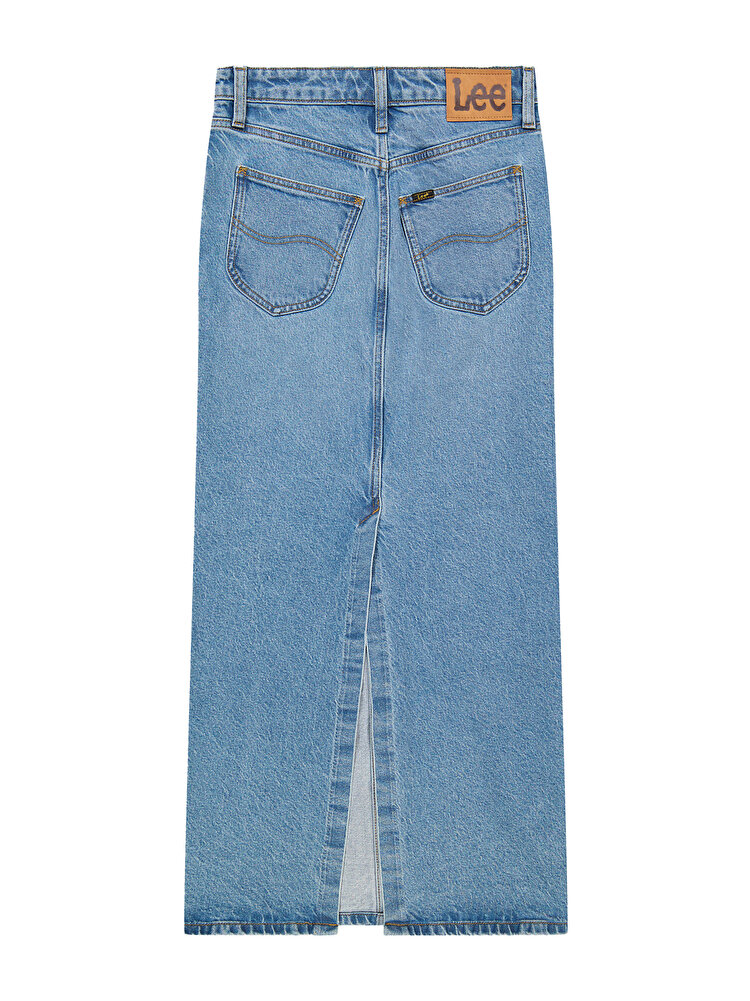 Юбка LEE Back Slit Maxi skirt Regular Fit (112376721) Голубой