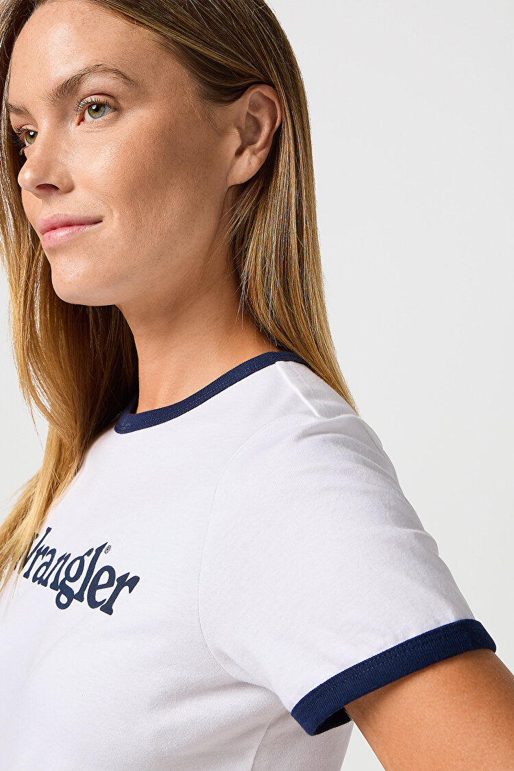 Футболка Wrangler Ringer Tee (112362321) Белый