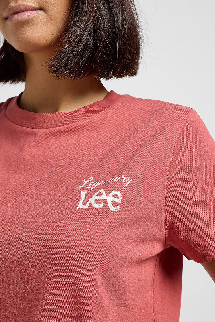 Футболка LEE Small Logo Tee Cinamon (112363475) Розовый