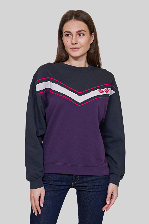 Світшот Wrangler Logo Sweatshirt Loose Fit (W6072HYWT) Фіолетовий