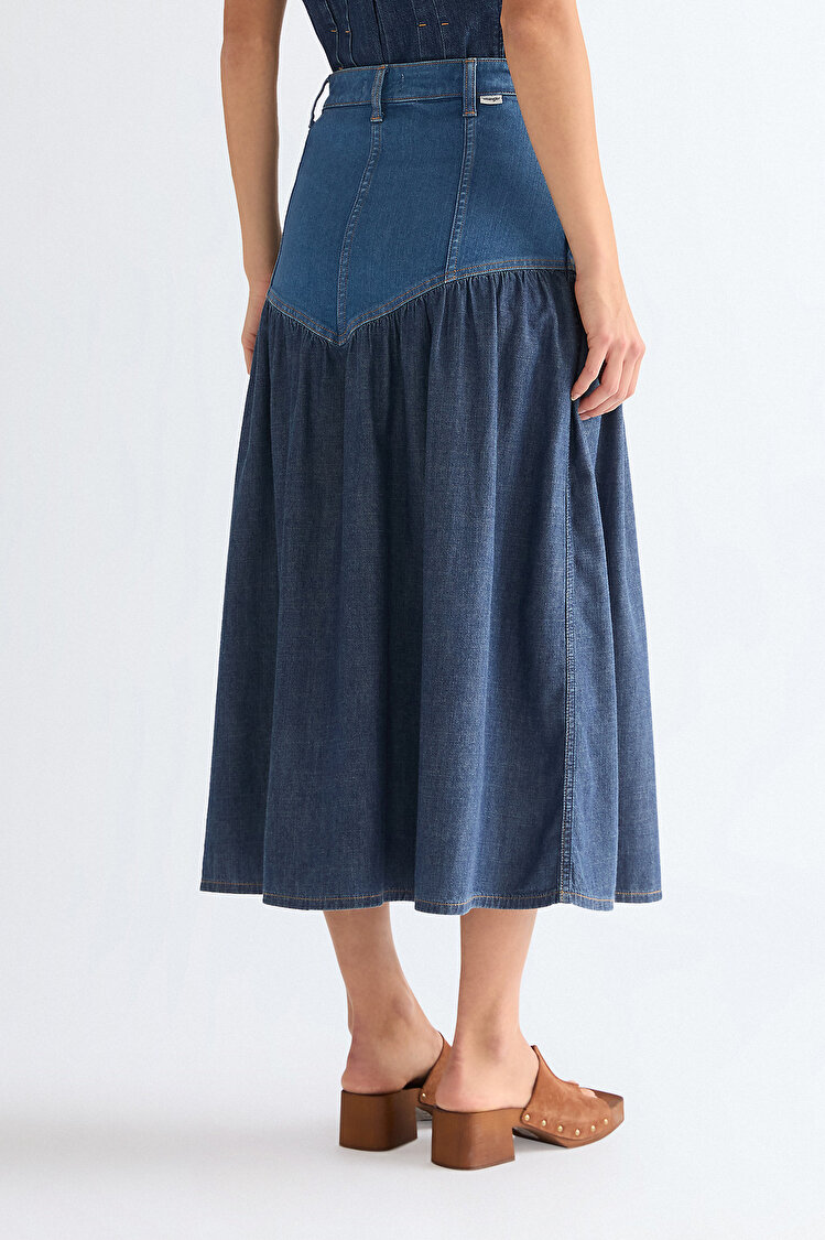 Юбка Wrangler BASQUE WAIST SKIRT Regular Fit (112378222) Синий