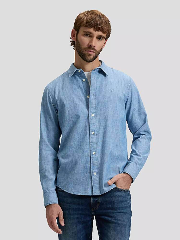 Сорочка LEE LEE SHIRT Regular Fit (112376561) Блакитний