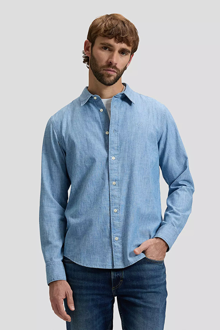 Сорочка LEE LEE SHIRT Regular Fit (112376561) Блакитний