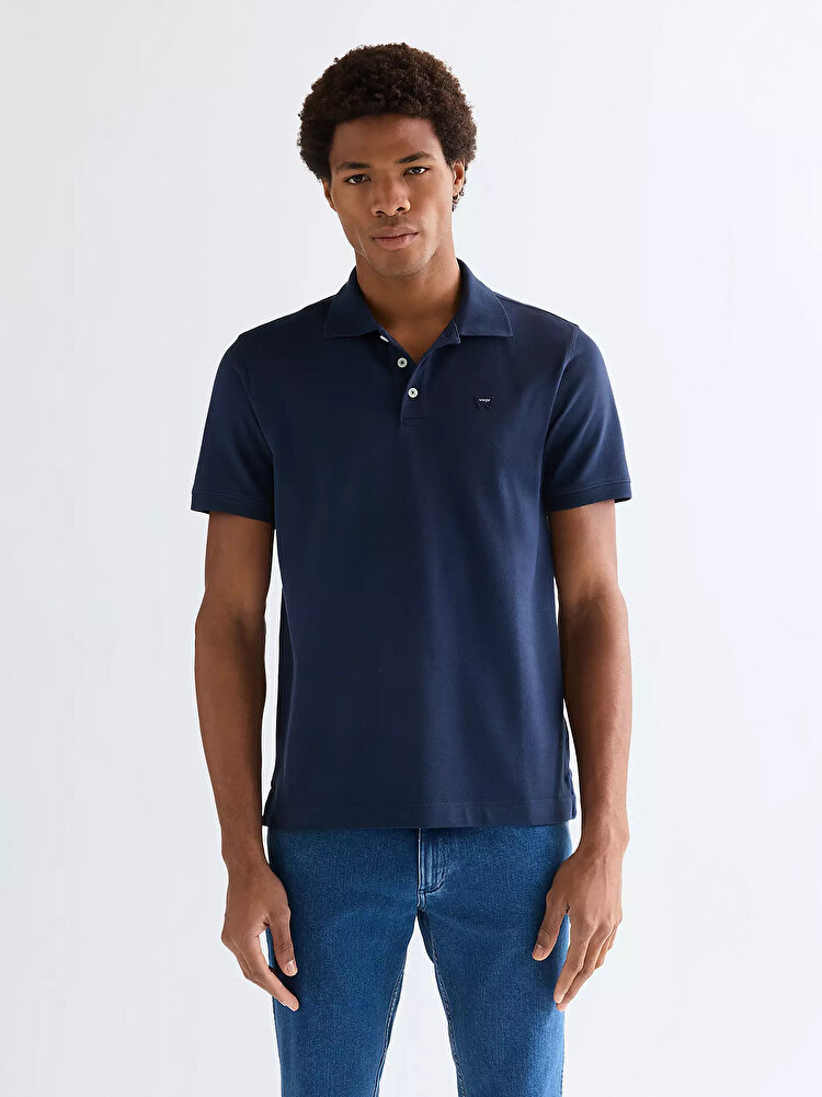 Поло Wrangler Polo shirt Regular Fit (112377978) Синий