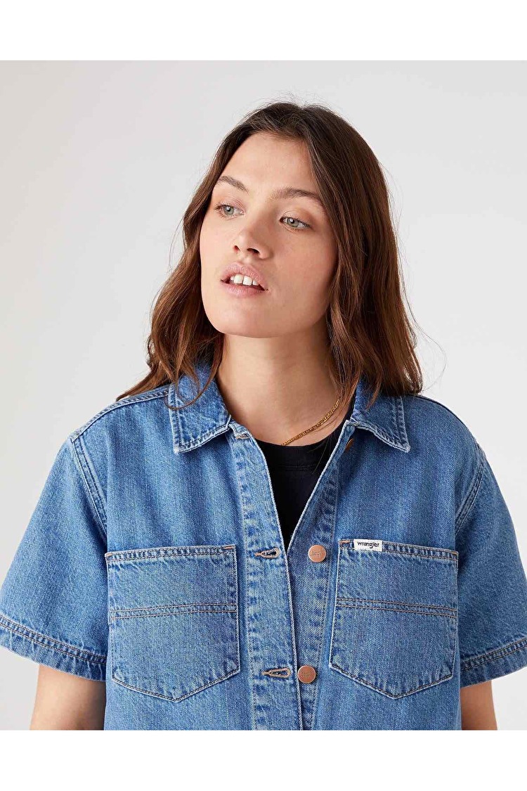 Платье джинсовое Wrangler CHORE DRESS Regular Fit (W23FZB26L) Голубой