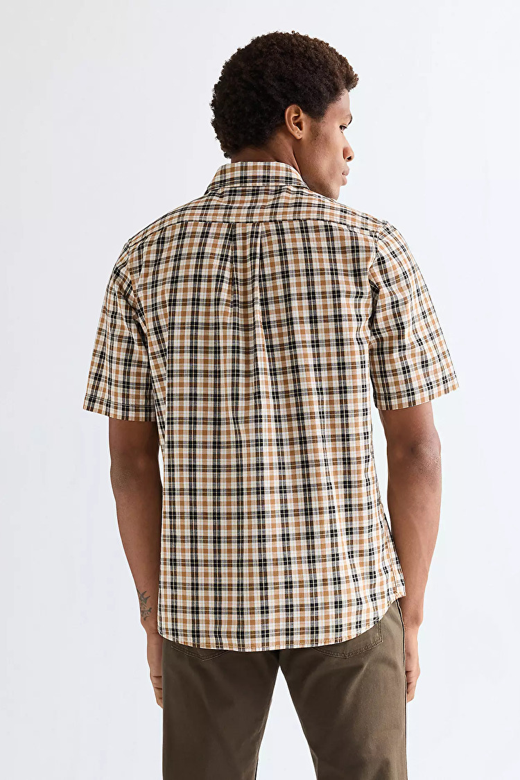 Рубашка Wrangler SS 1 PKT SHIRT Regular Fit (112378048) Коричневый