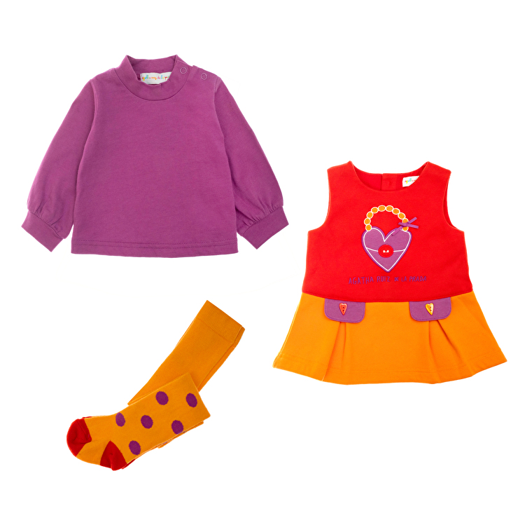 Комплект: Гольф, сарафан, колготы AGATHA RUIZ DE LA PRADA Agatha baby (8431) Красный