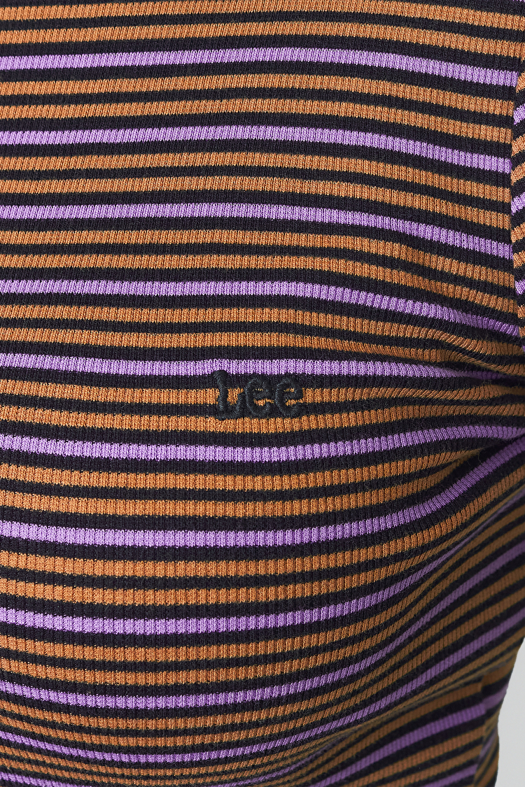 Лонгслив LEE Ribbed LS Striped Tee Slim Fit (L40HRC01) Фиолетовый