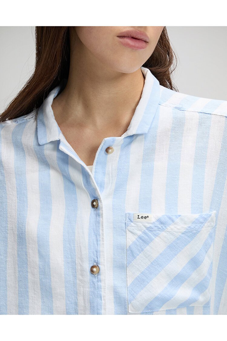 Рубашка LEE RESORT SHIRT Relaxed Fit (112378262) Голубой