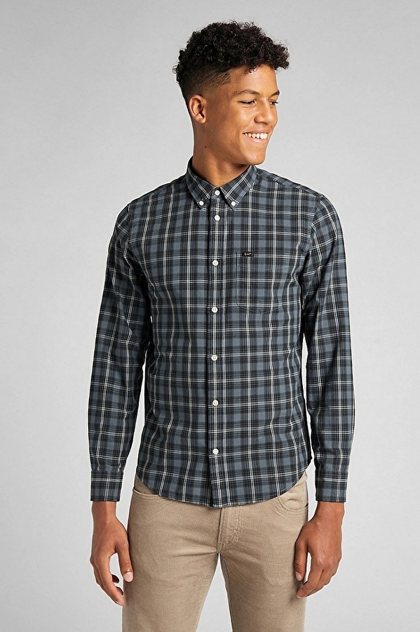Рубашка LEE Lee Button Down Regular Fit (L880MBTG) Темно-серый