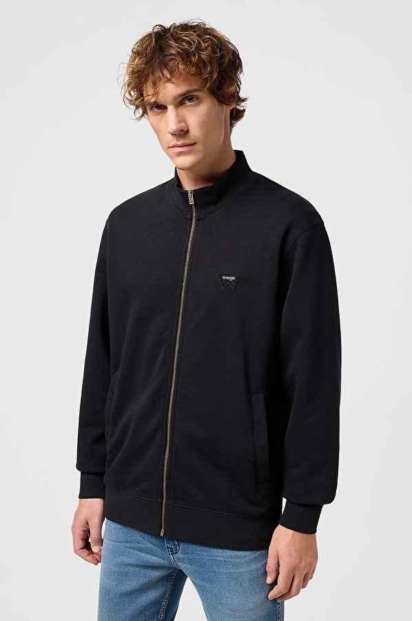 Кофта Wrangler Funnel Neck Zip Regular Fit (112350548) Черный