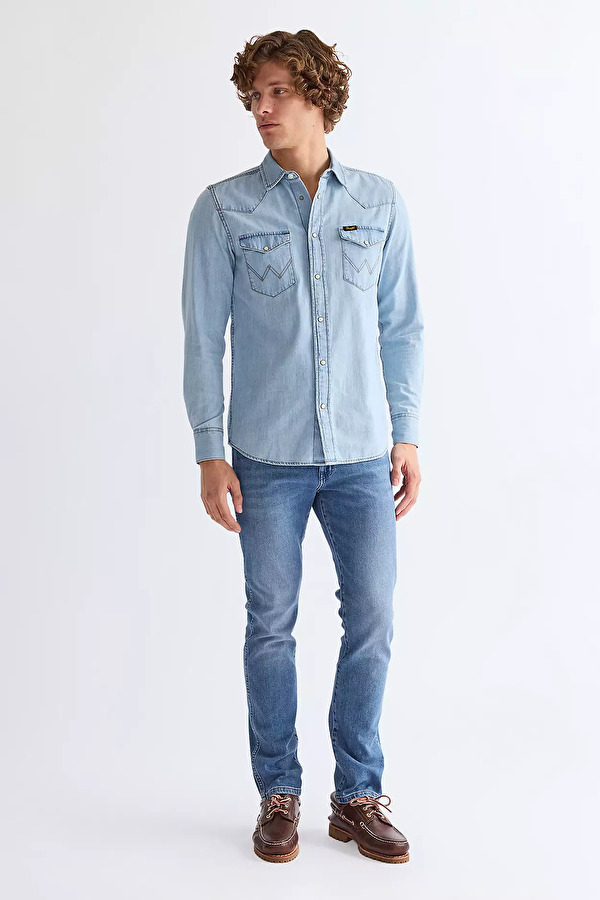 Джинсы Wrangler Larston Slim Fit (W18SQ148R) Голубой