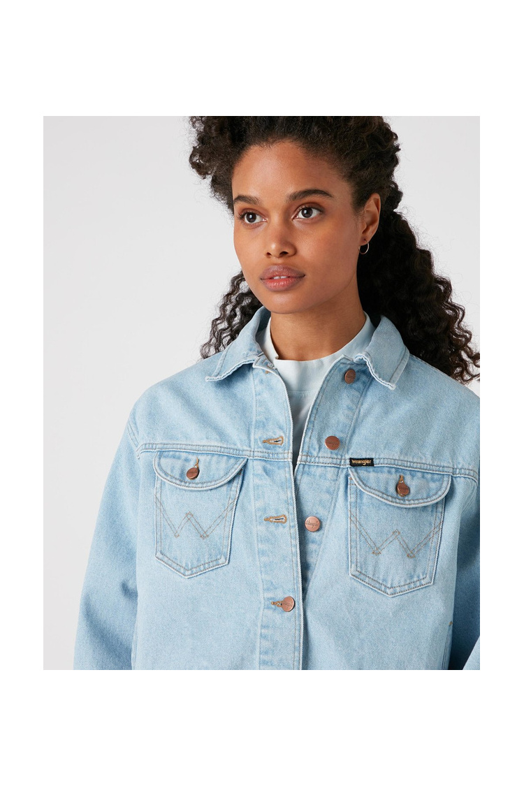 Куртка джинсовая Wrangler WESTERN UTILITY Relaxed Fit (W427MC25E) Голубой