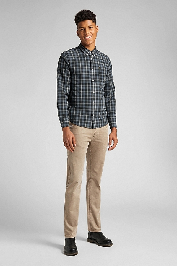 Рубашка LEE Lee Button Down Regular Fit (L880MBTG) Темно-серый