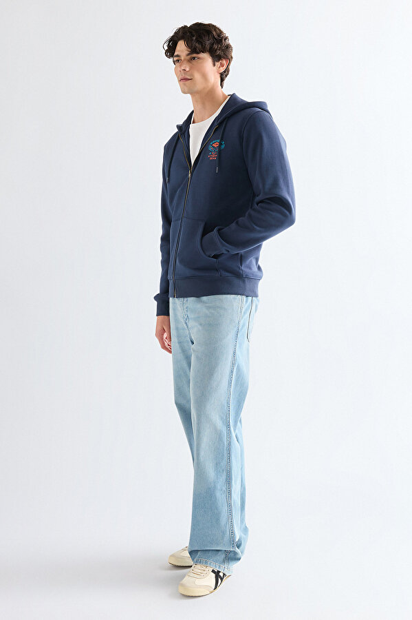 Худі на блискавці Wrangler GRAPHIC ZIP HOODIE Regular Fit (112378028) Блакитний