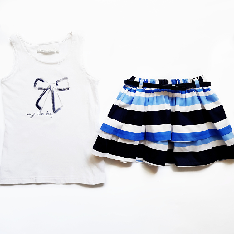 Комплект: Майка і спідниця Losan Kids girls (416-8030AD/622) Білий