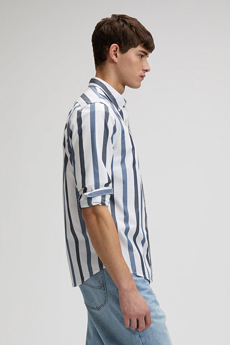 Сорочка LEE Lee Button Down Regular Fit (112376576) Блакитний