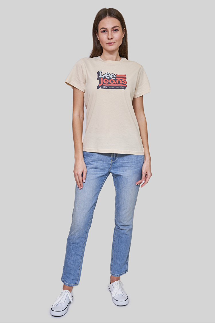 Футболка LEE Crewneck Tee Regular Fit (L41LYGOC) Бежевий