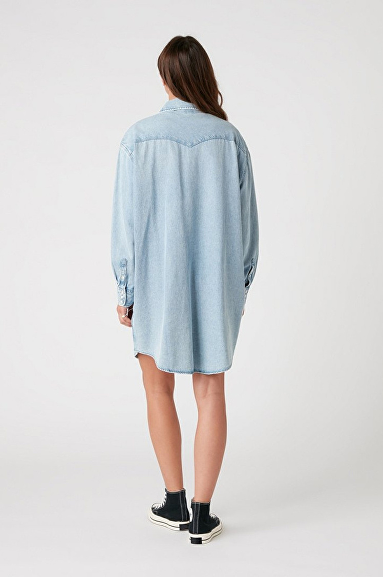 Платье джинсовое Wrangler Denim Wester Dress Loose Fit (W9P6LWX4E) Голубой