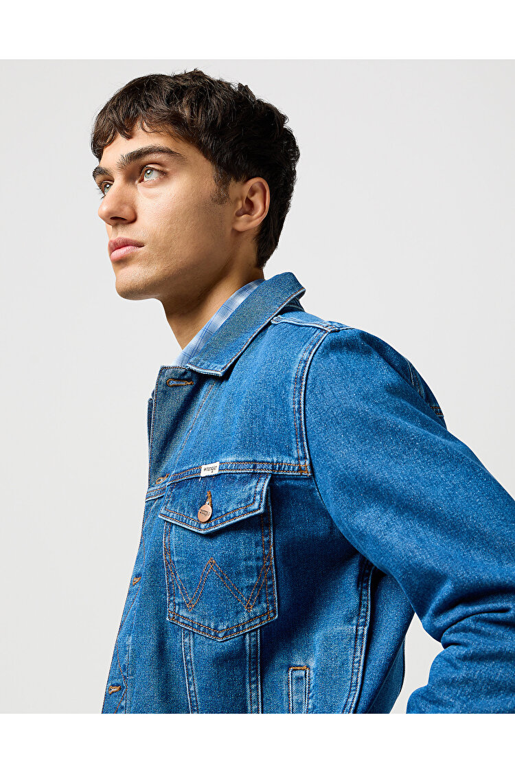 Куртка джинсовая Wrangler Classic Jacket Regular Fit (112362737) Синий