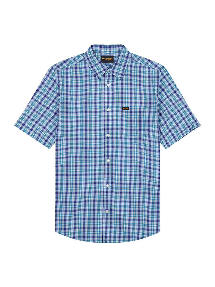 Сорочка Wrangler SS 1 PKT SHIRT Regular Fit (112378053) Блакитний
