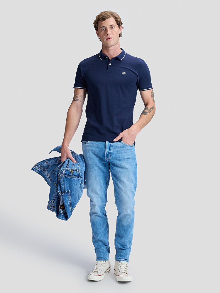 Поло LEE Pique Polo Regular Fit (112113693-L61ARL35) Темно-синий